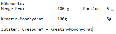 CREATINE MONOHYDRATE CREAPURE 500 g